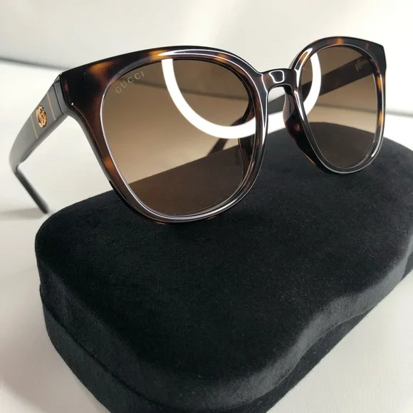 Gucci Authentic Women's Cat-Eye Sunglasses in Tortoise & Havana/Brown ~ BNIB! - Picture 1 of 7